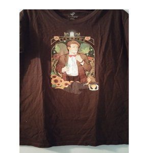 TeeFury Brown 2XL Geronimo Dr. Who Matt Smith Tee Shirt Tshirt
